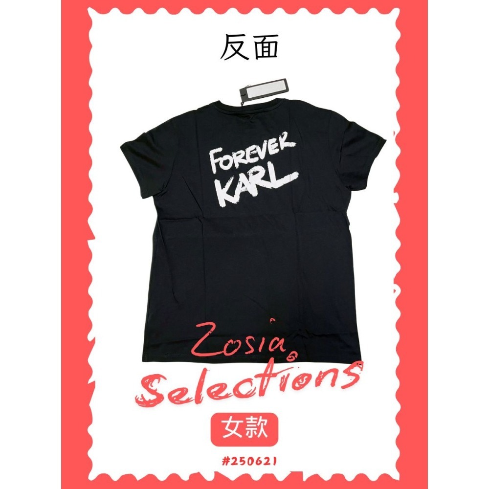 🇫🇷法國- Karl正品出清 女款短袖上衣 愛心字母T恤 歐洲精品品牌 卡爾 老佛爺 250621-細節圖2