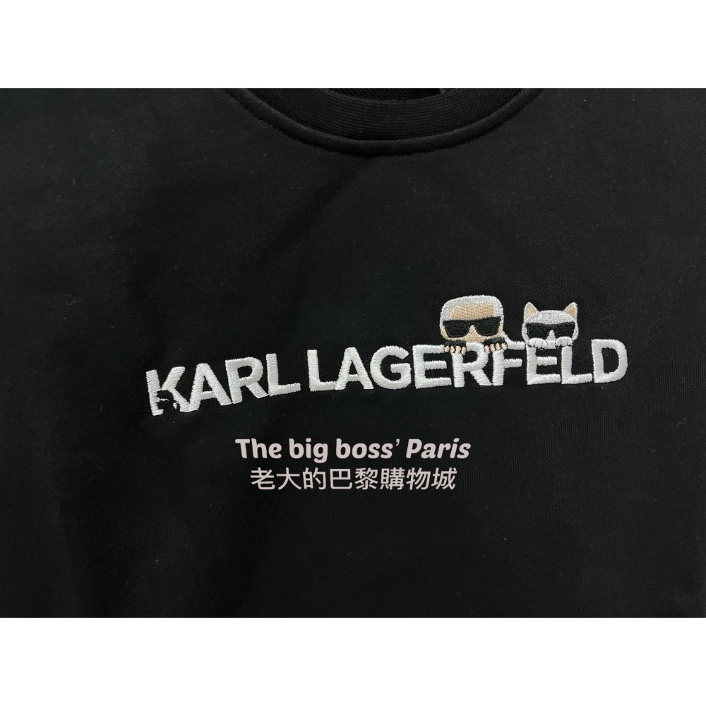 🇫🇷法國- Karl卡爾  正品出清 女款字母長袖毛巾底上衣 歐洲精品品牌 260110-1-細節圖3