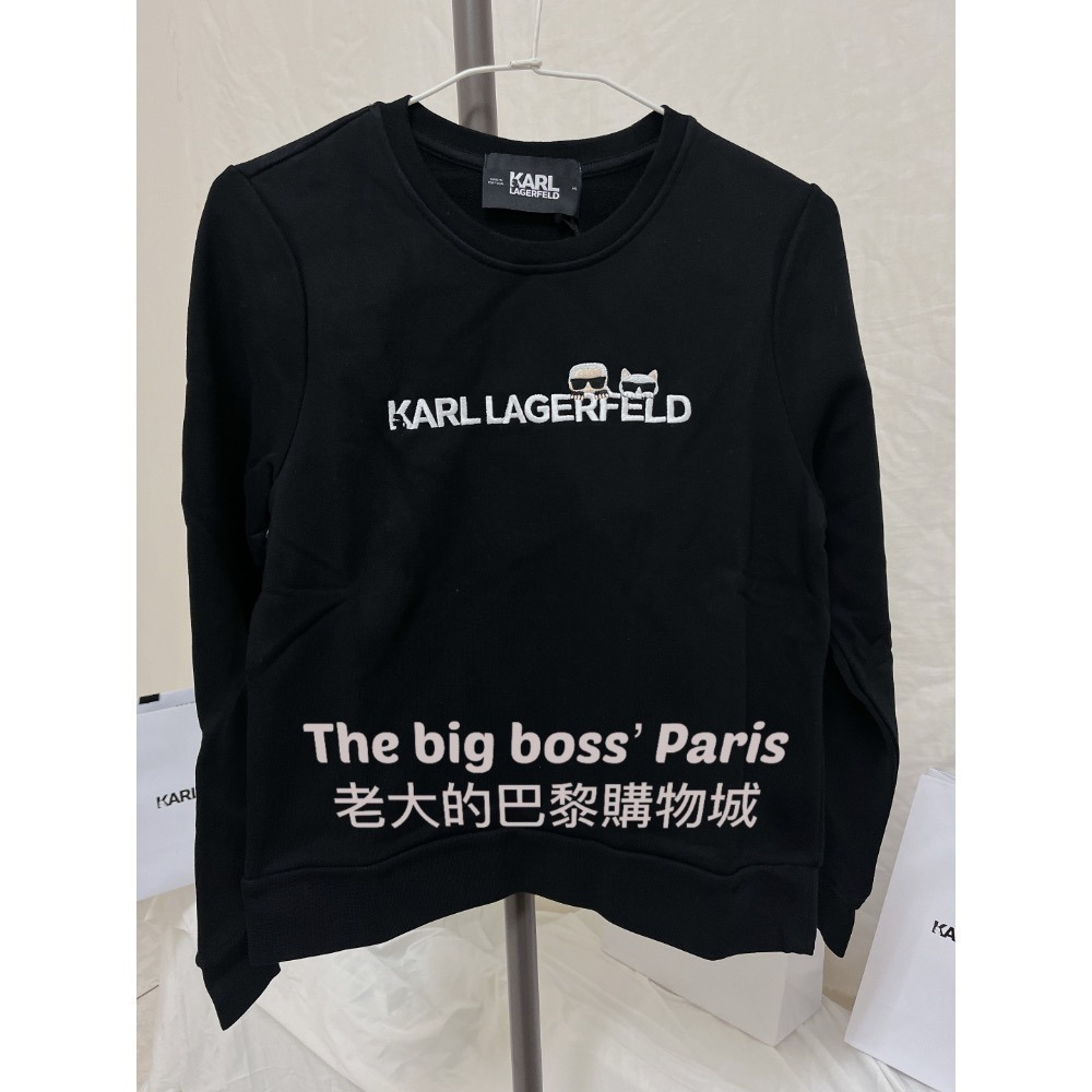 🇫🇷法國- Karl卡爾  正品出清 女款字母長袖毛巾底上衣 歐洲精品品牌 260110-1-細節圖4