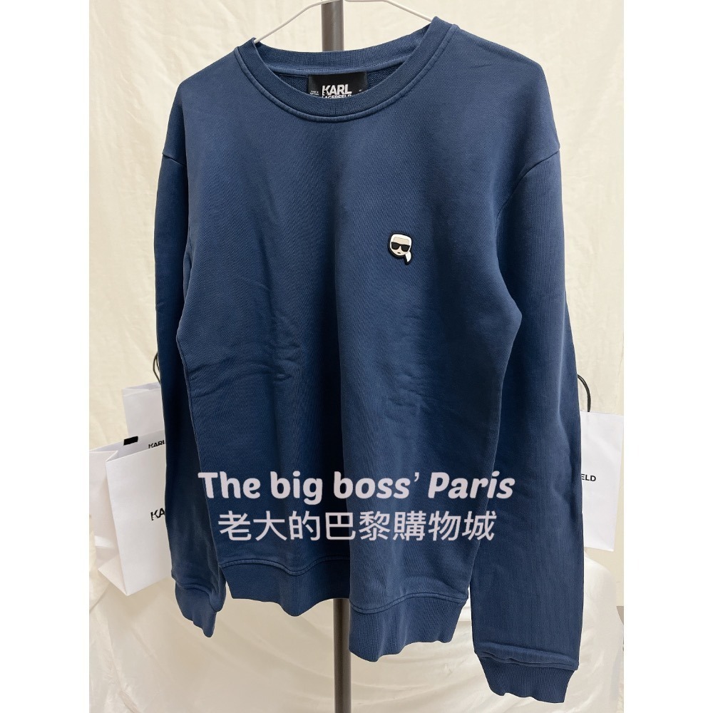 🇫🇷法國- Karl 卡爾  正品出清 男款長袖毛巾底上衣 卡爾 老佛爺 260110-2-細節圖2