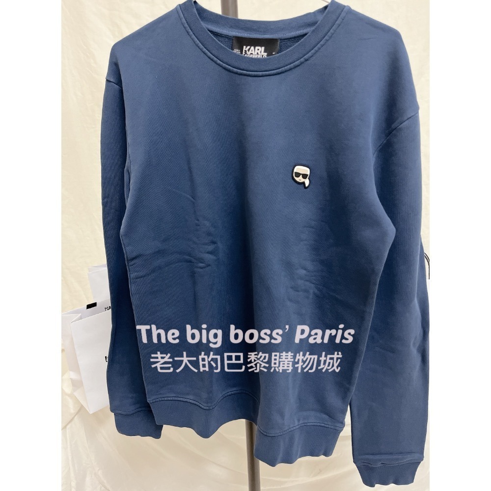 🇫🇷法國- Karl 卡爾  正品出清 男款長袖毛巾底上衣 卡爾 老佛爺 260110-2-細節圖3