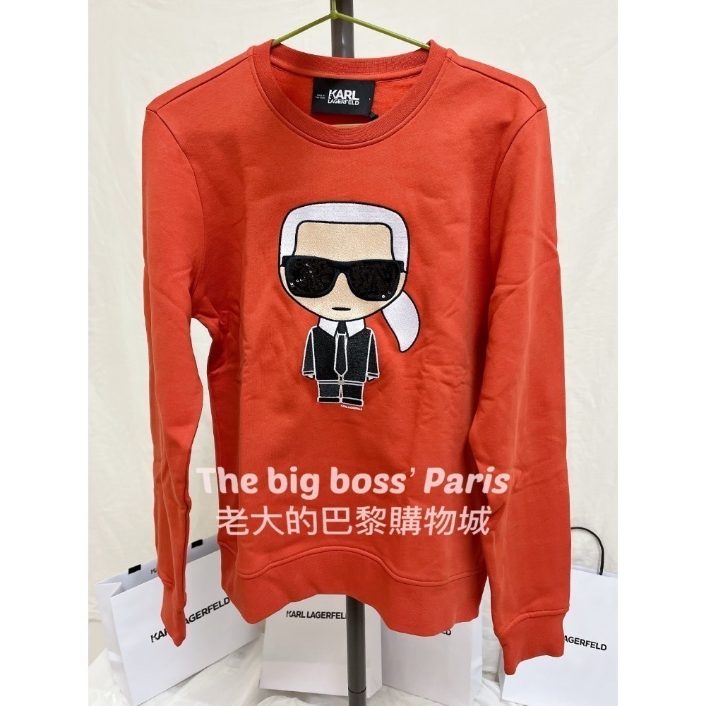 🇫🇷法國- Karl 卡爾  正品出清 三色 黑色亮片墨鏡 女款長袖刷毛上衣 老佛爺 260110-1-細節圖8