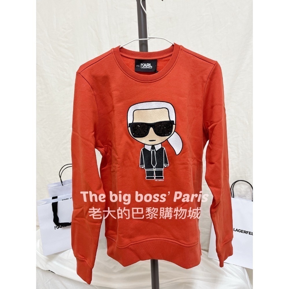 🇫🇷法國- Karl 卡爾  正品出清 三色 黑色亮片墨鏡 女款長袖刷毛上衣 老佛爺 260110-1-細節圖10