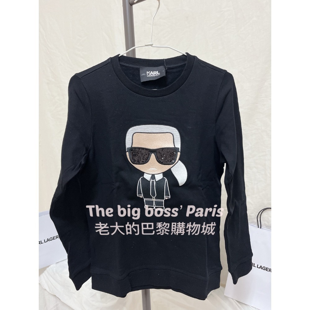 🇫🇷法國- Karl 卡爾  正品出清 三色 黑色亮片墨鏡 女款長袖刷毛上衣 老佛爺 260110-1-規格圖10