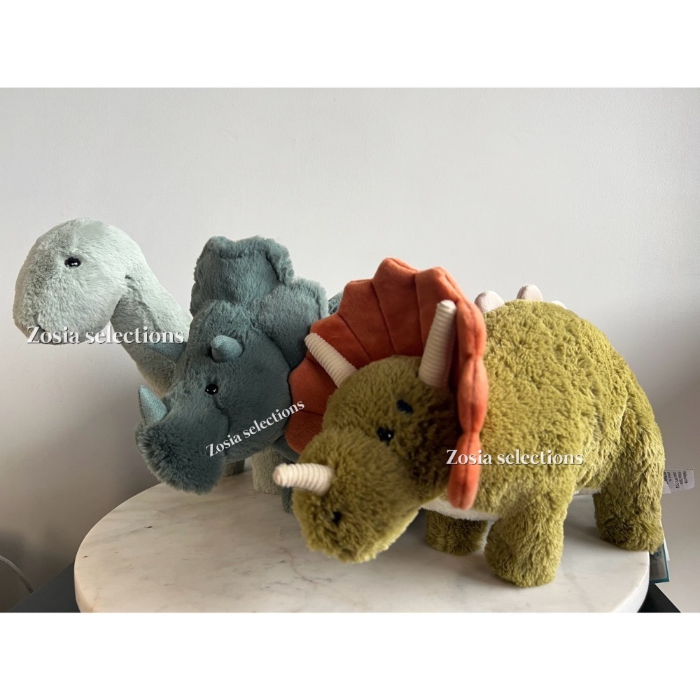 🇫🇷法國直送 Jellycat Archie Dinosaur 阿奇三角龍  退休款 娃娃玩偶-細節圖3