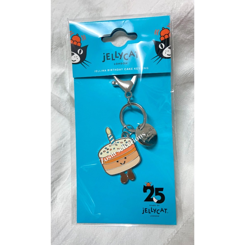 🇫🇷法國直送 Jellycat 25周年紀念蛋糕鑰匙圈 Jellina Birthday Cake Keyring-細節圖2