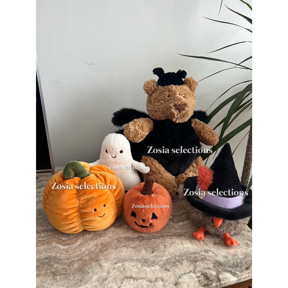 🇫🇷法國直送 Jellycat 萬聖節系列Ooky Jack O Lantern 2024舊款小南瓜  娃娃玩偶-細節圖2