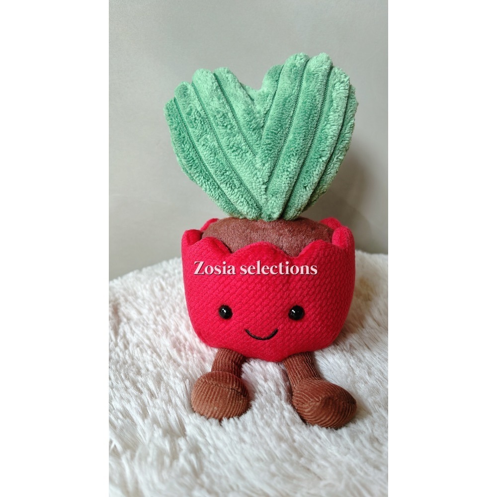 🇫🇷法國直送 Jellycat Amuseables Kerrii Cactus ❤️心型仙人掌盆栽娃娃 裝飾盆栽-細節圖4