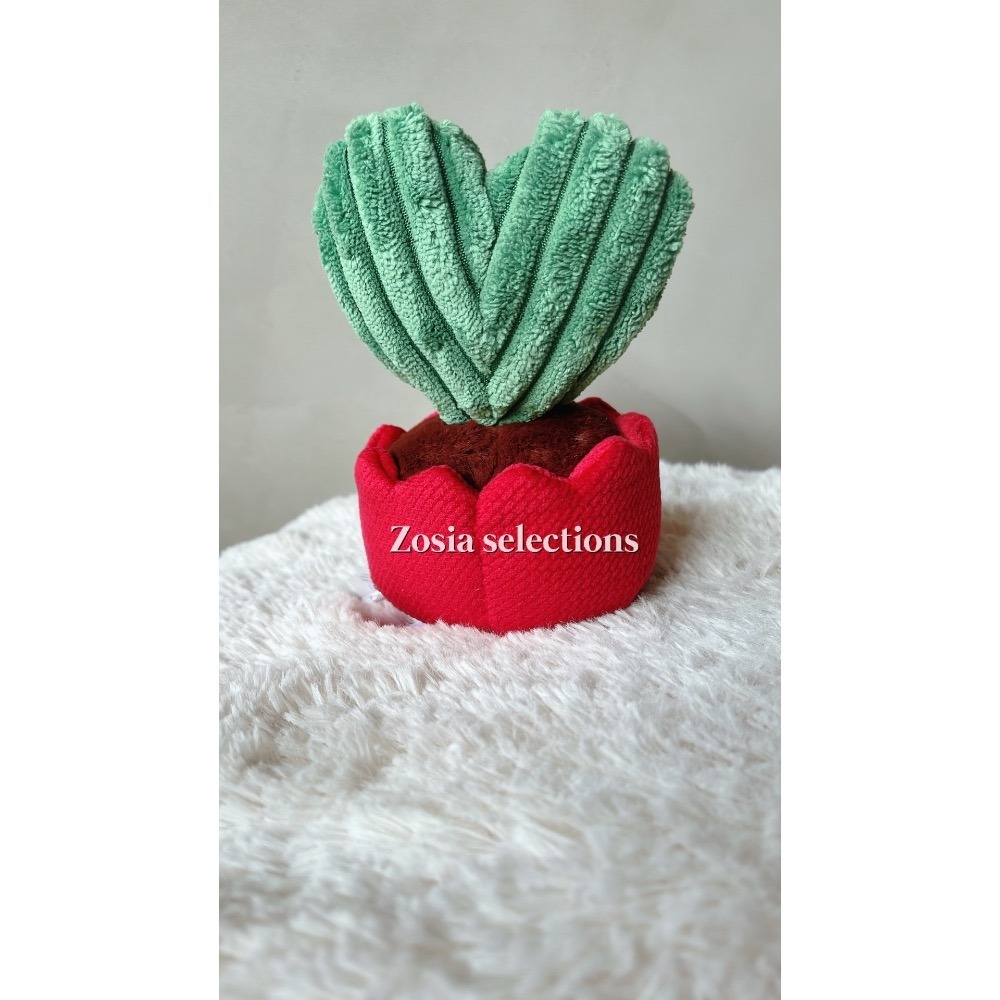 🇫🇷法國直送 Jellycat Amuseables Kerrii Cactus ❤️心型仙人掌盆栽娃娃 裝飾盆栽-細節圖5
