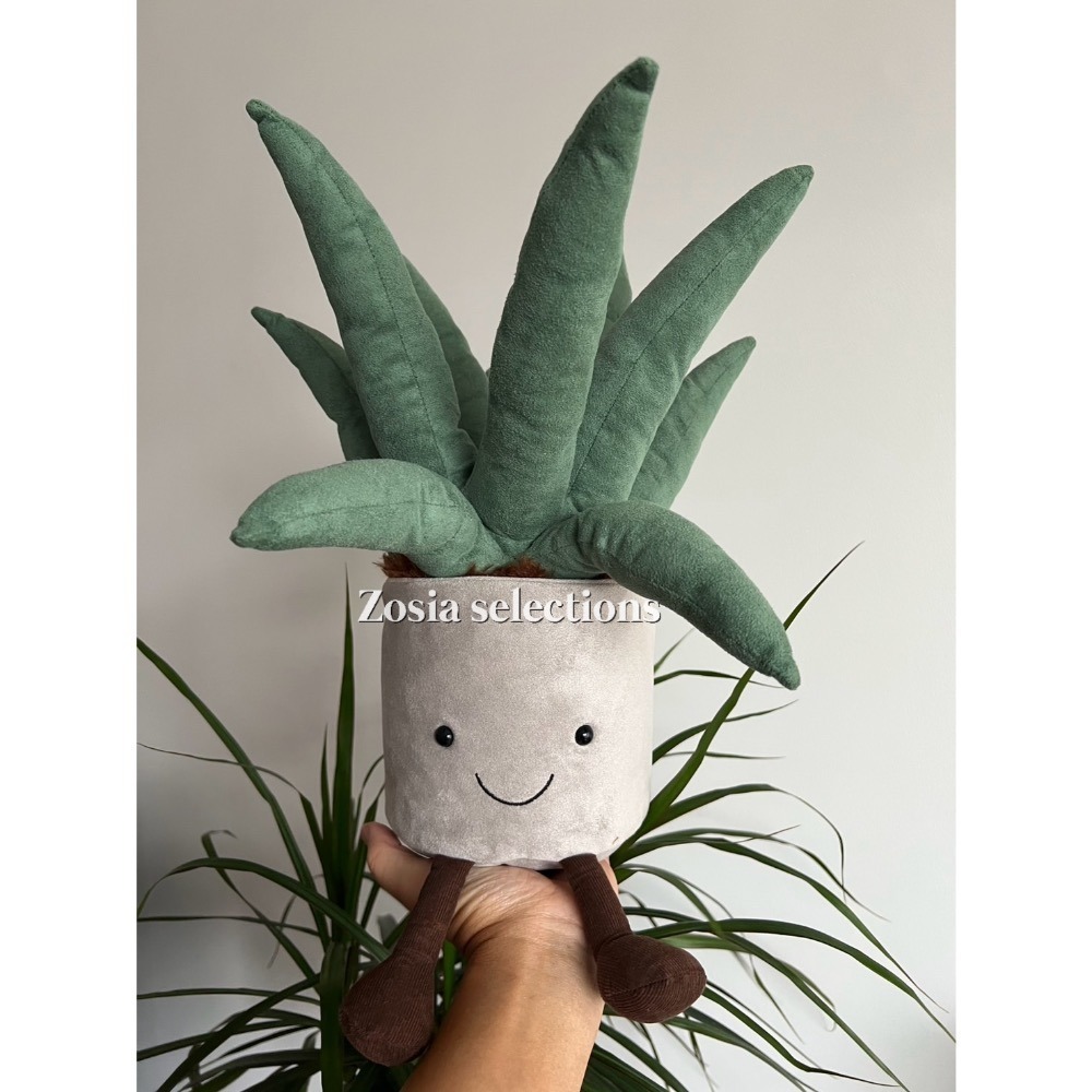 🇫🇷法國直送 Jellycat Amuseables Aloe Vera Big 蘆薈盆栽娃娃 絕版 裝飾盆栽-規格圖4