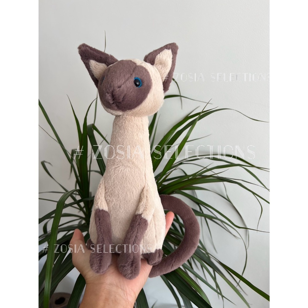 🇫🇷法國直送 Jellycat Iris Siamese Cat 暹羅貓娃娃 煤炭工貓咪 重點色貓玩偶 絕版 退休款-細節圖2