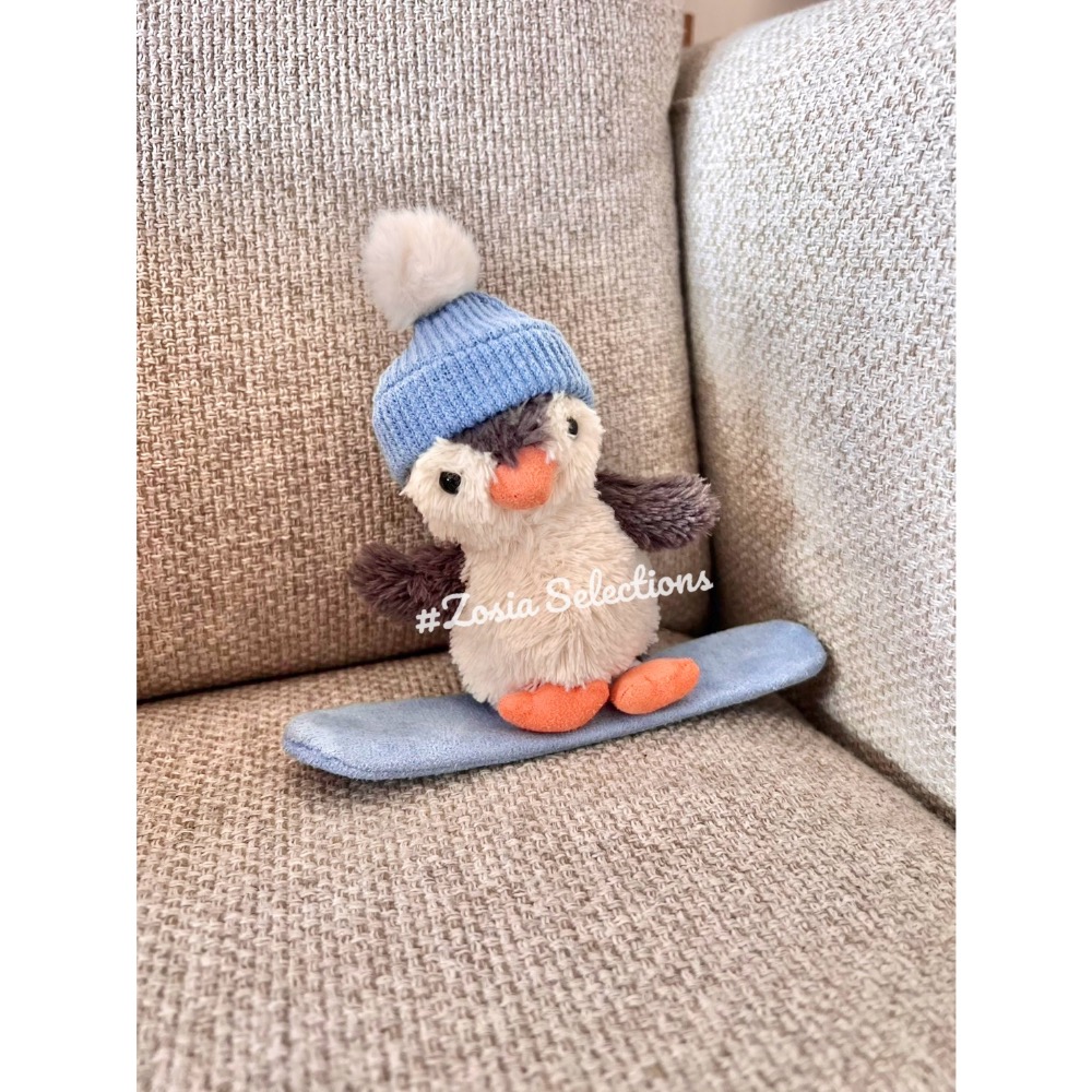 🇫🇷法國直送 Jellycat Peanut Penguin Snowboarding 滑板企鵝娃娃 毛帽企鵝玩偶-細節圖2