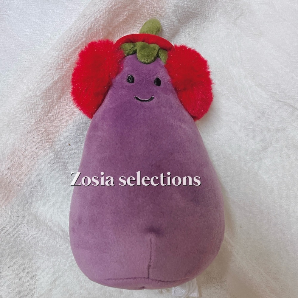 🇫🇷法國直送 Jellycat 紅色耳罩茄子娃娃Toastie Vivacious Red Aubergine絕版-細節圖2