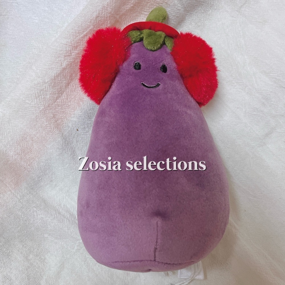🇫🇷法國直送 Jellycat 紅色耳罩茄子娃娃Toastie Vivacious Red Aubergine絕版-規格圖2