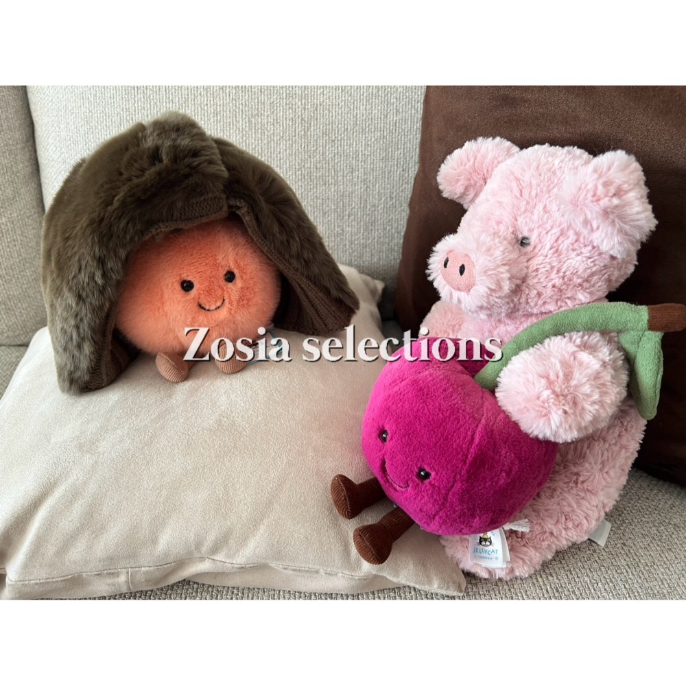 🇫🇷法國直送 Jellycat 櫻桃娃娃 Amuseables Cherry 水果玩偶娃娃-細節圖2
