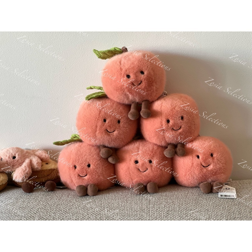 🇫🇷法國直送 Jellycat 水蜜桃娃娃 Amuseables Peach 毛桃 水果 玩偶娃娃-細節圖2