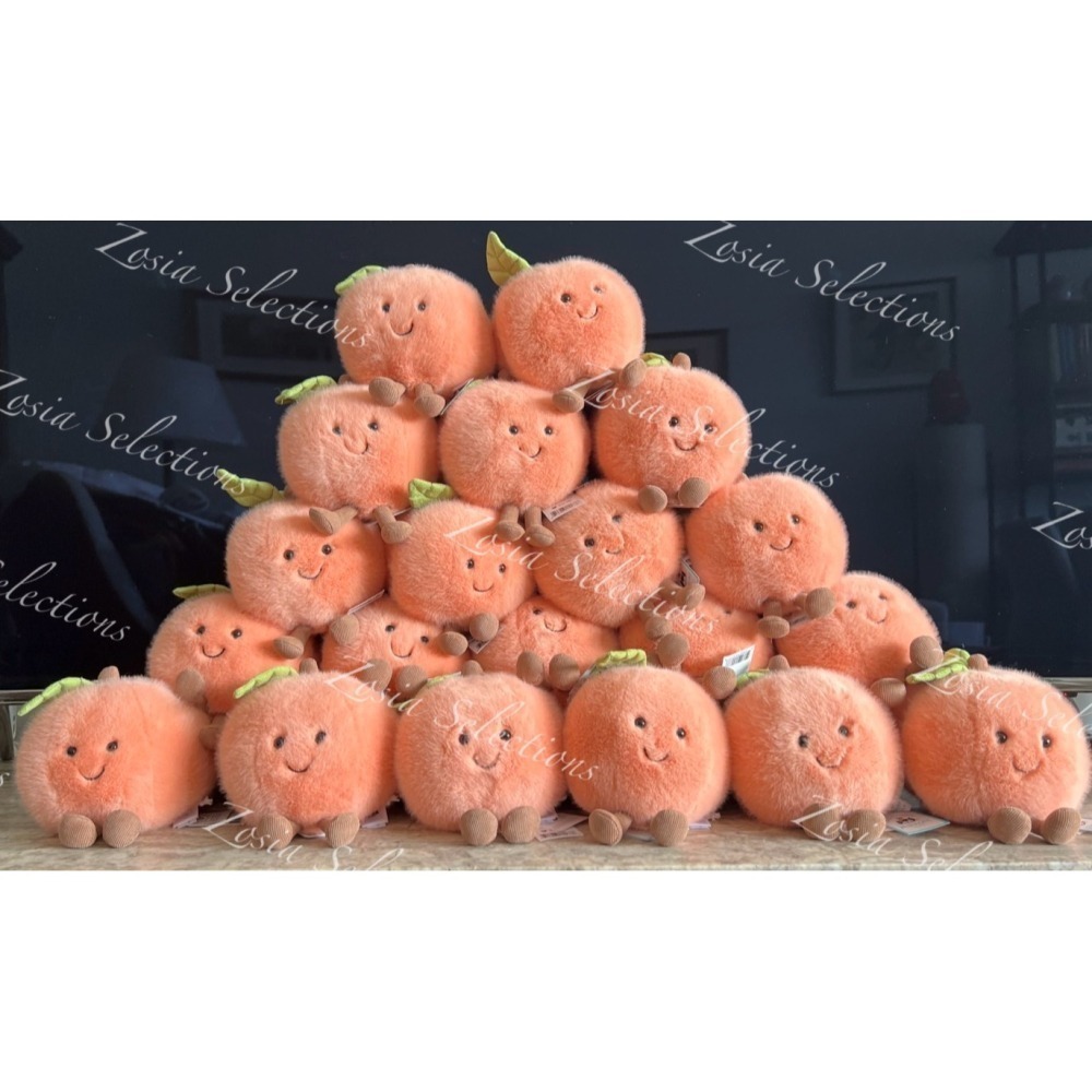 🇫🇷法國直送 Jellycat 水蜜桃娃娃 Amuseables Peach 毛桃 水果 玩偶娃娃-細節圖3