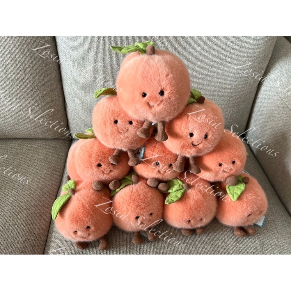 🇫🇷法國直送 Jellycat 水蜜桃娃娃 Amuseables Peach 毛桃 水果 玩偶娃娃-細節圖4