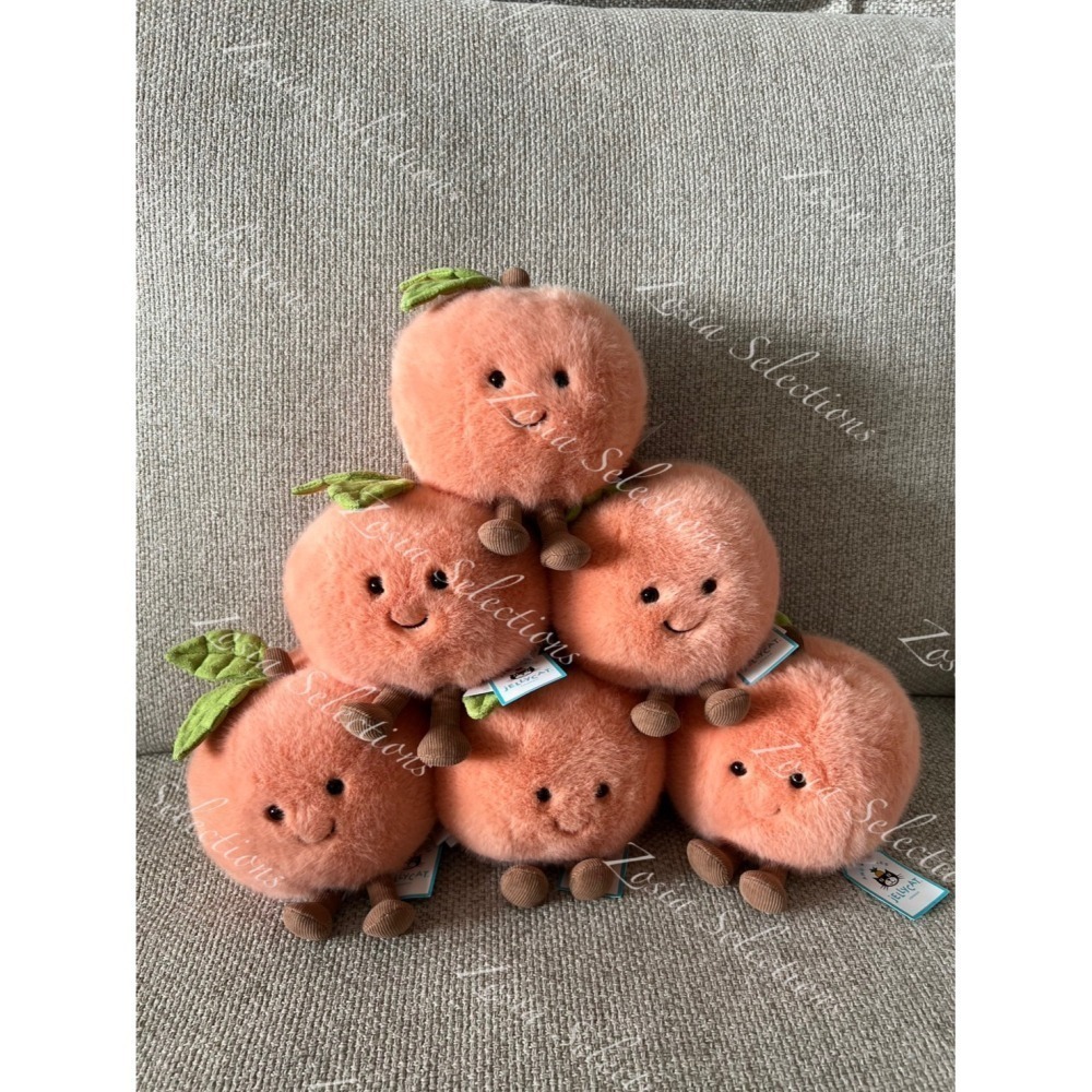🇫🇷法國直送 Jellycat 水蜜桃娃娃 Amuseables Peach 毛桃 水果 玩偶娃娃-細節圖5
