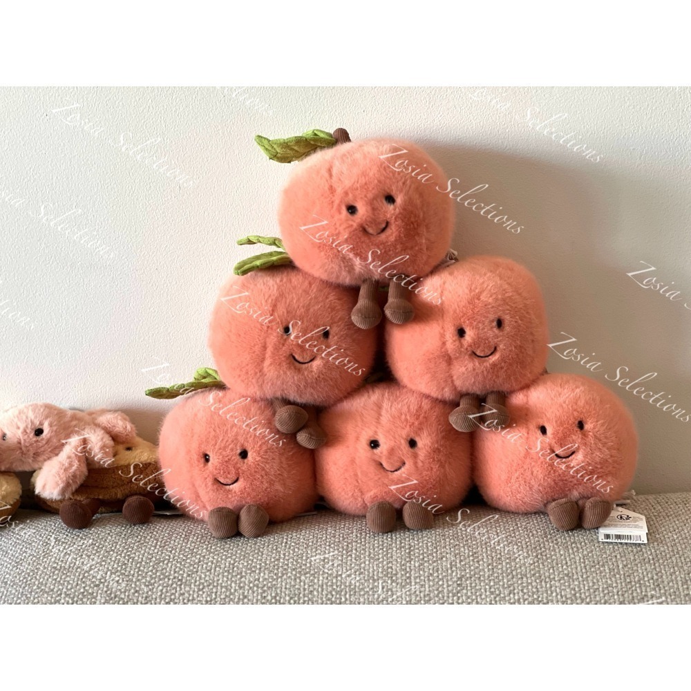 🇫🇷法國直送 Jellycat 水蜜桃娃娃 Amuseables Peach 毛桃 水果 玩偶娃娃-細節圖6