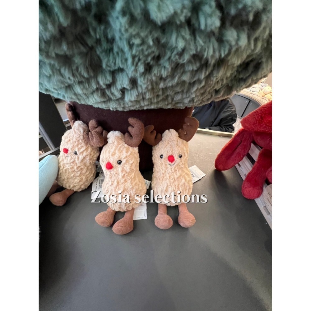 🇫🇷法國直送 Jellycat 麋鹿花生 Amuseables Peanut Reindeer 聖誕節 玩偶娃娃-細節圖5