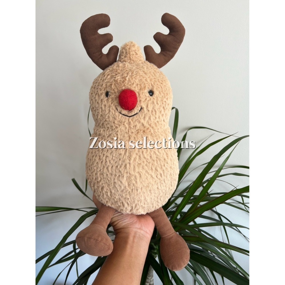 🇫🇷法國直送 Jellycat 麋鹿花生 Amuseables Peanut Reindeer 聖誕節 玩偶娃娃-細節圖3