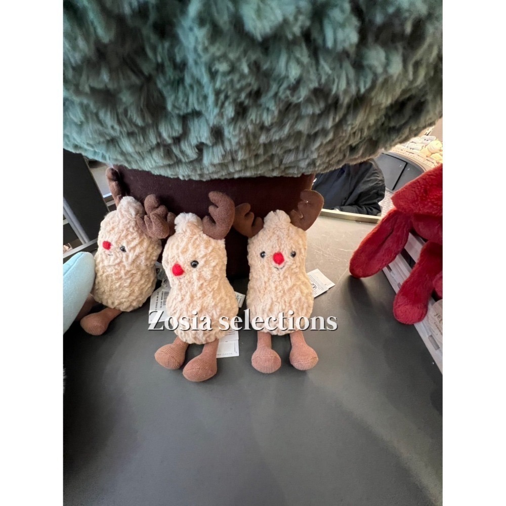 🇫🇷法國直送 Jellycat 麋鹿花生 Amuseables Peanut Reindeer 聖誕節 玩偶娃娃-細節圖5