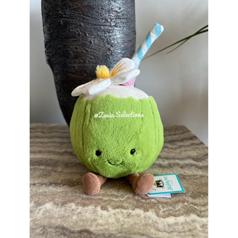 🇫🇷法國直送 Jellycat 椰子飲 Amuseables Aruba Coconut 夏日系列 娃娃玩偶-規格圖2