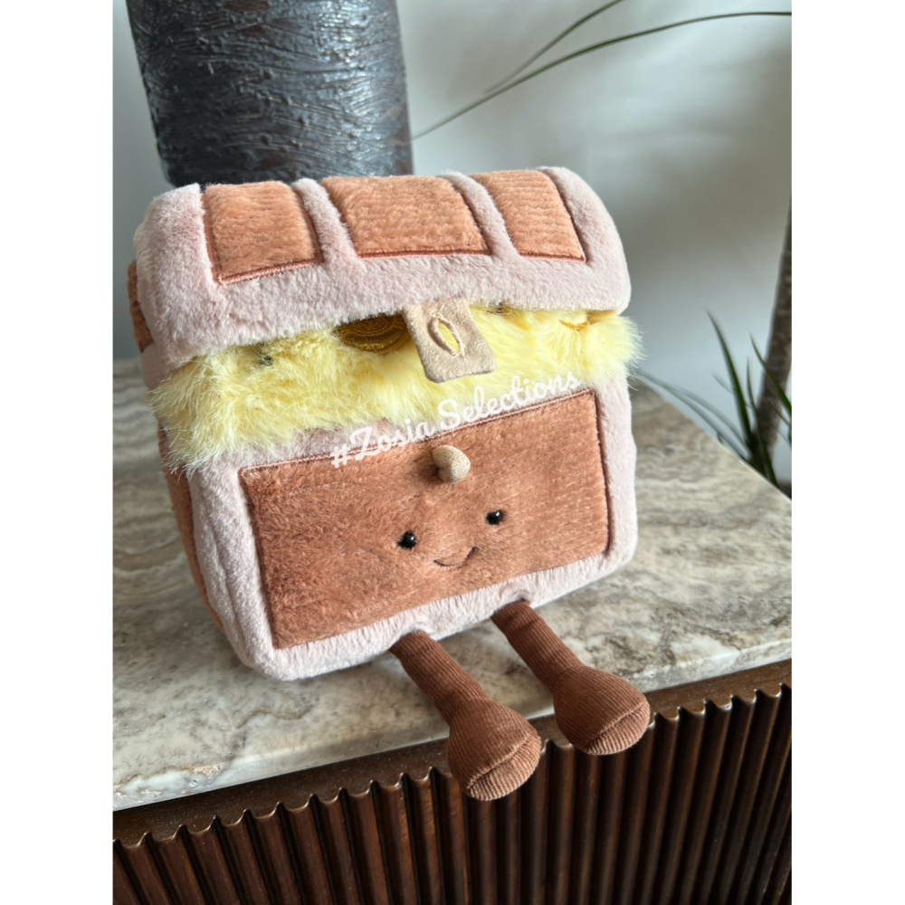 🇫🇷法國直送 Jellycat 藏寶箱 Amuseables Treasure Chest 夏日系列 娃娃玩偶-細節圖4