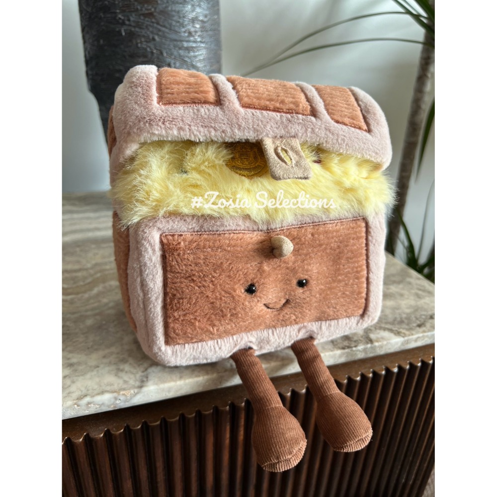 🇫🇷法國直送 Jellycat 藏寶箱 Amuseables Treasure Chest 夏日系列 娃娃玩偶-規格圖4