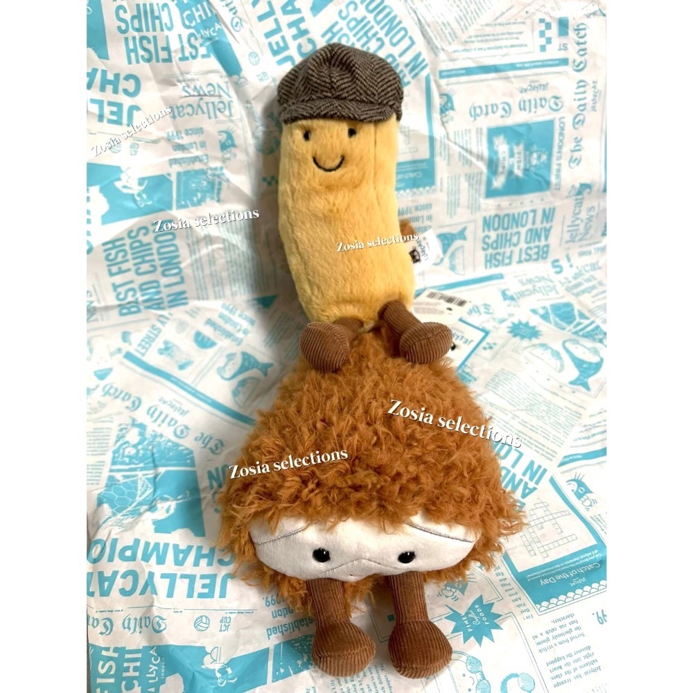 🇬🇧英國限定 Jellycat 經典炸魚 限定禮品套組 Lily Fish 娃娃 英國百貨限定-細節圖2