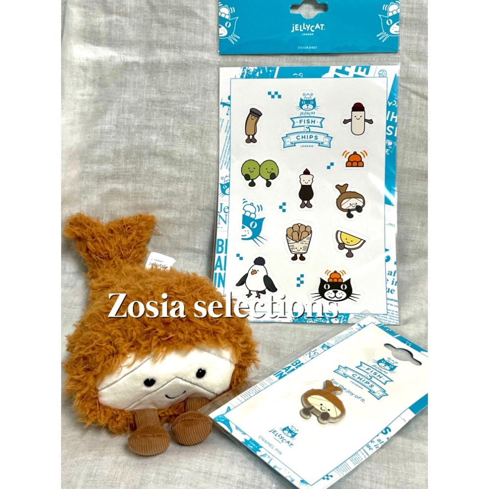 🇬🇧英國限定 Jellycat 經典炸魚 限定禮品套組 Lily Fish 娃娃 英國百貨限定-細節圖4