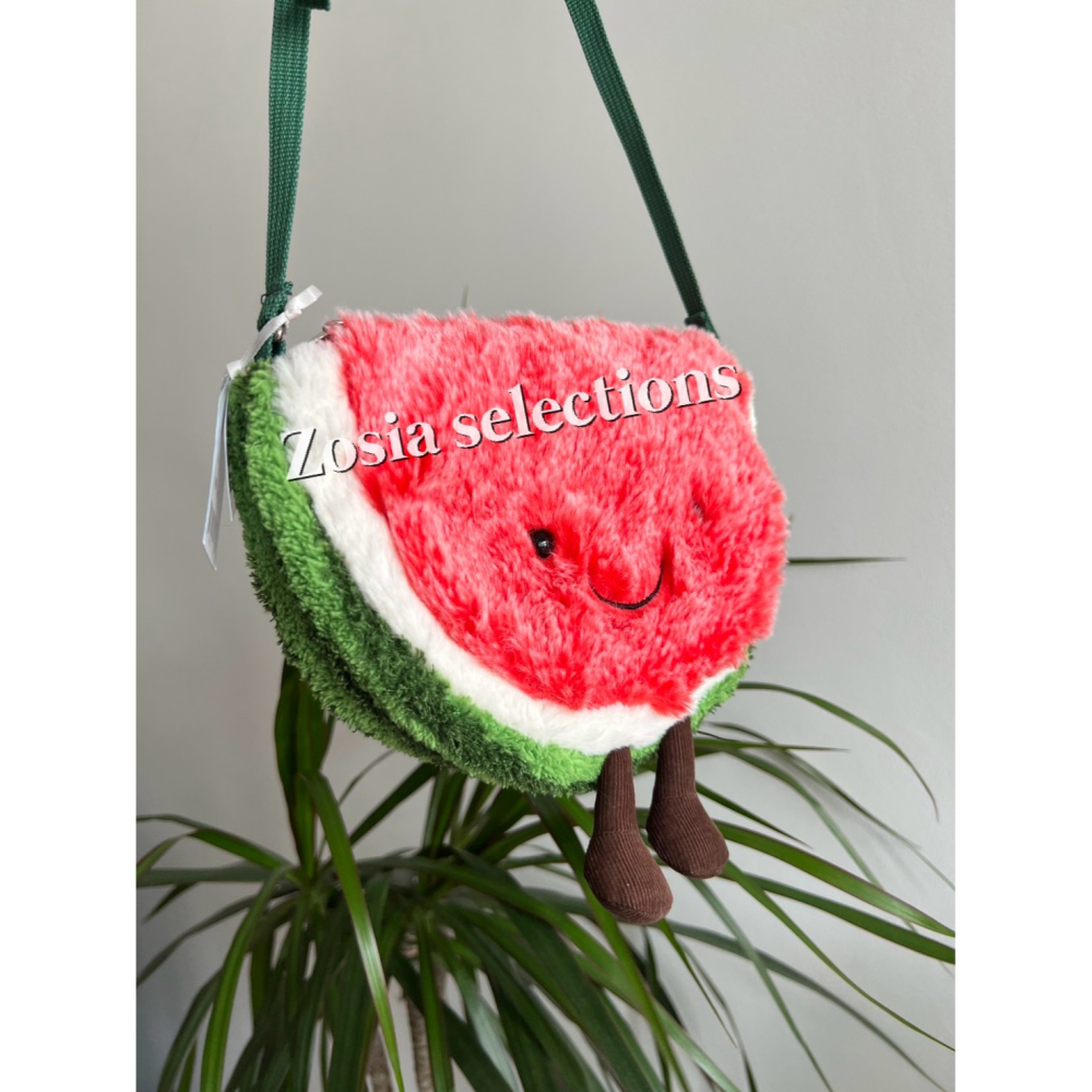 🇫🇷法國直送 Jellycat 西瓜包包 Amuseables Watermelon Bag 斜背包 退休款 絕版-細節圖2