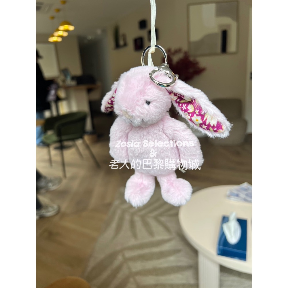 🇫🇷法國直送 Jellycat 花耳_薊花紫 兔子吊飾 | Thistlepop Blossom [吊飾/鑰匙圈]-細節圖3