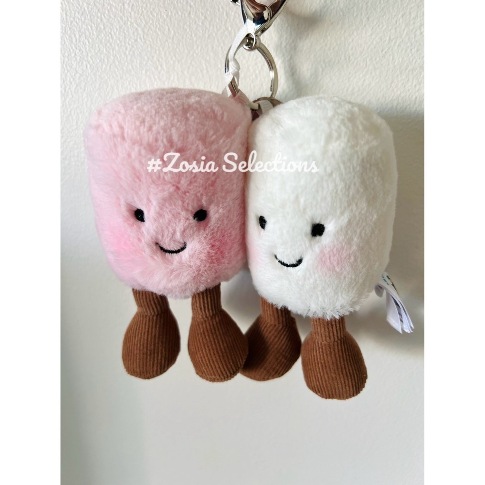 🇫🇷法國直送 Jellycat 雙胞胎棉花糖吊飾 | Pair of Marshmallows [吊飾/鑰匙圈]-規格圖3