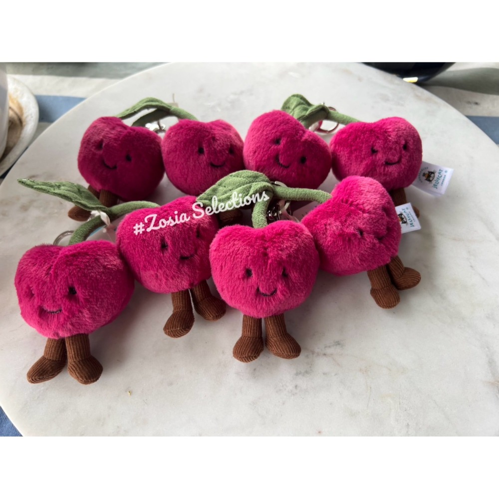 🇫🇷法國直送 Jellycat 櫻桃吊飾🍒 | Amuseables Cherries [吊飾/鑰匙圈]-細節圖3