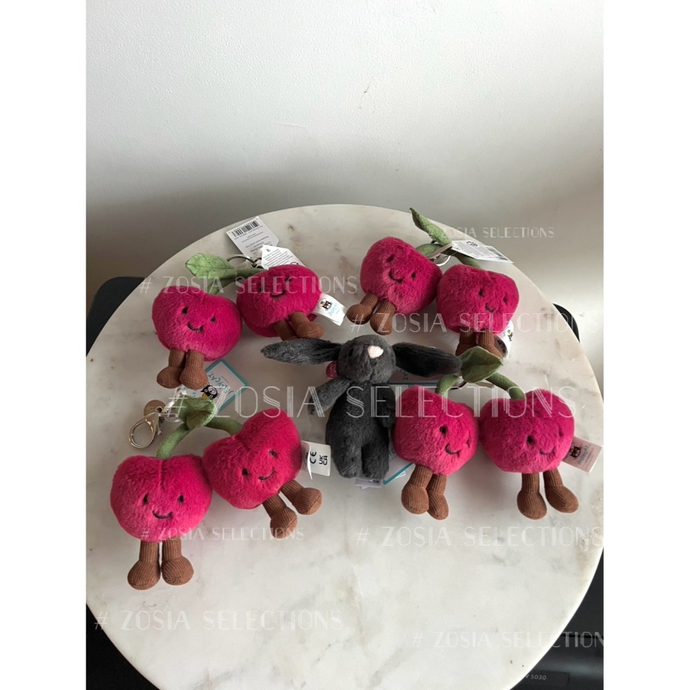 🇫🇷法國直送 Jellycat 櫻桃吊飾🍒 | Amuseables Cherries [吊飾/鑰匙圈]-細節圖4
