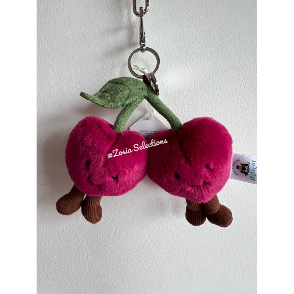🇫🇷法國直送 Jellycat 櫻桃吊飾🍒 | Amuseables Cherries [吊飾/鑰匙圈]-細節圖2