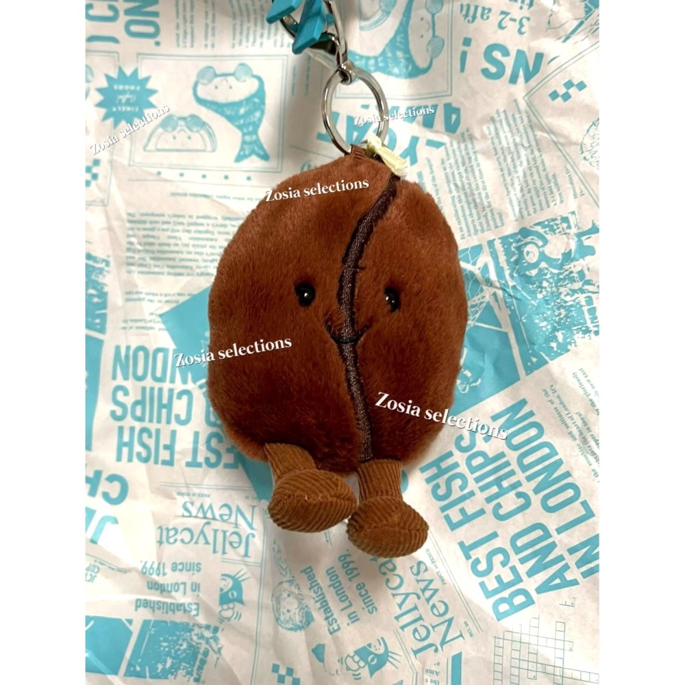 🇫🇷法國直送 Jellycat 咖啡豆吊飾 | Amuseables Coffee Bean  [吊飾/鑰匙圈]-細節圖4