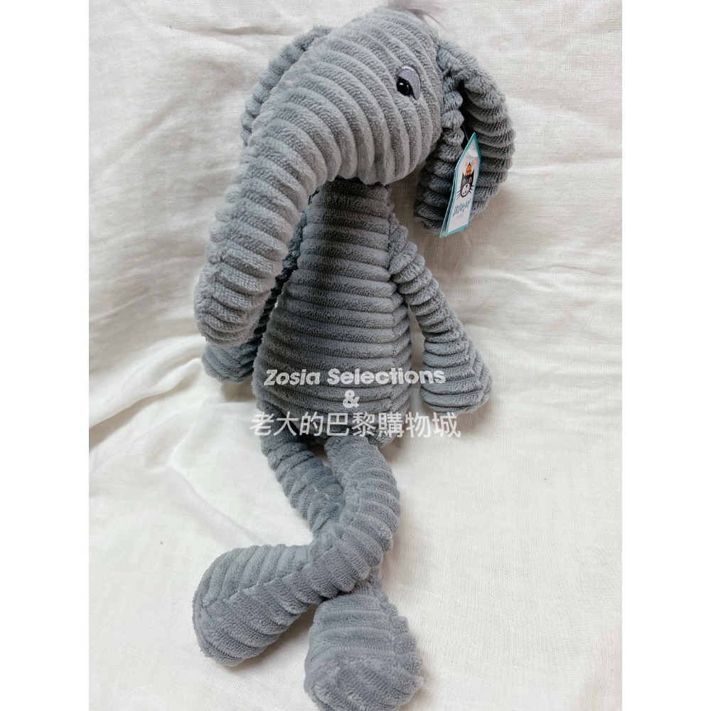 🇫🇷法國直送 Jellycat 愛睏長腿大象 灰色線條大象娃娃 Ribble Elephant 絕版 退休款 玩偶-細節圖4