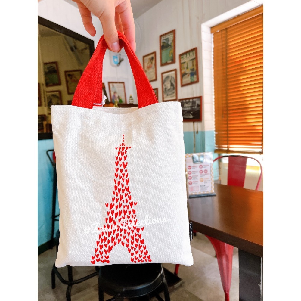 🇫🇷法國品牌 帆布包  J＇aime PARIS我愛巴黎 巴黎鐵塔 愛心圖案 包包 提袋 肩背包-規格圖5