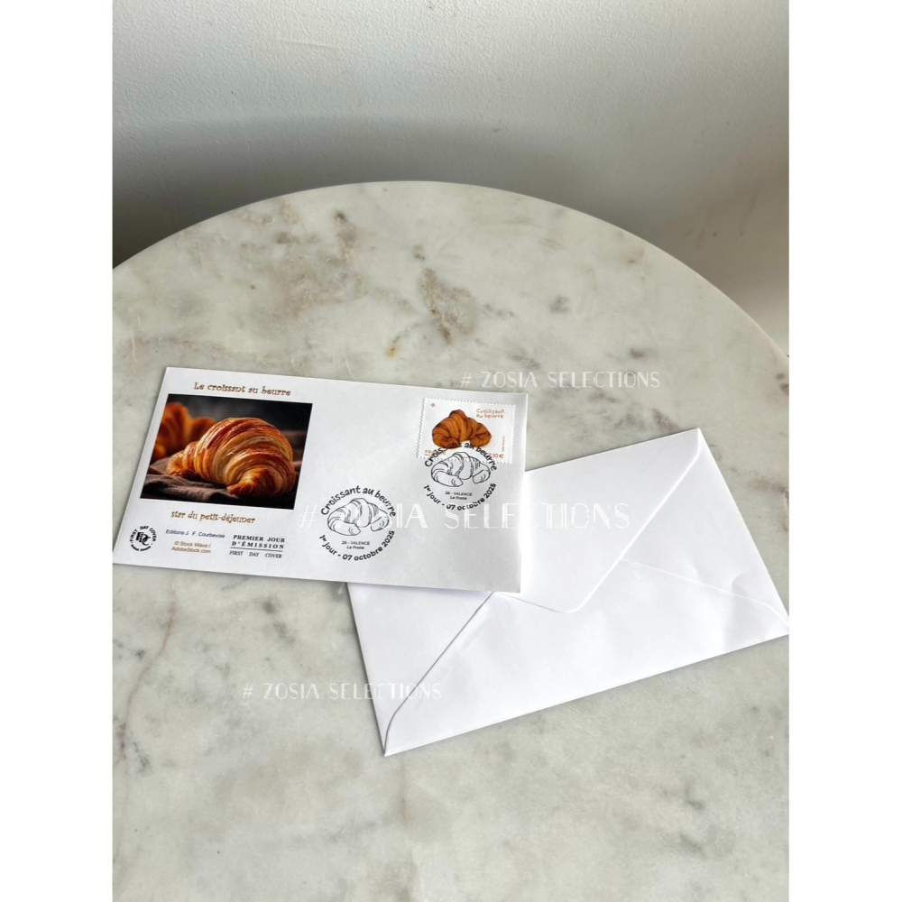 🇫🇷法國郵政_ 奶油可頌紀念信封 (有可頌紀念郵戳) 法國郵政收藏-細節圖2