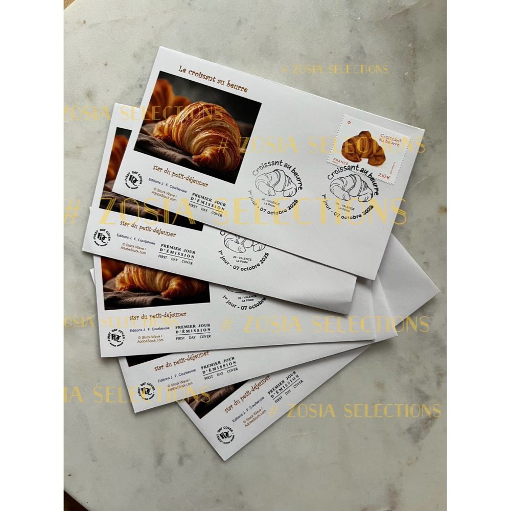 🇫🇷法國郵政_ 奶油可頌紀念信封 (有可頌紀念郵戳) 法國郵政收藏-細節圖4