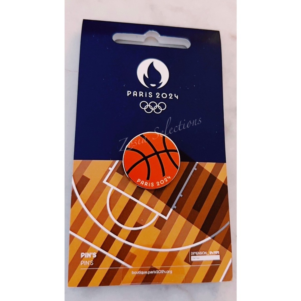 《🇫🇷法國直送-2024巴黎奧運限定》A-籃球 巴黎奧運胸章 運動紀念徽章 奧運紀念品 Pin-規格圖2