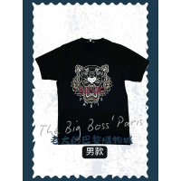 🇫🇷法國直送 Kenzo 男上衣 黃色虎頭粉色字 黑色上衣 短袖T恤 經典虎頭 街頭潮流 250706