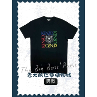 🇫🇷法國直送 Kenzo 男上衣 方塊字母 黑色短袖T恤 經典虎頭 街頭潮流 大尺碼 小尺碼 250706