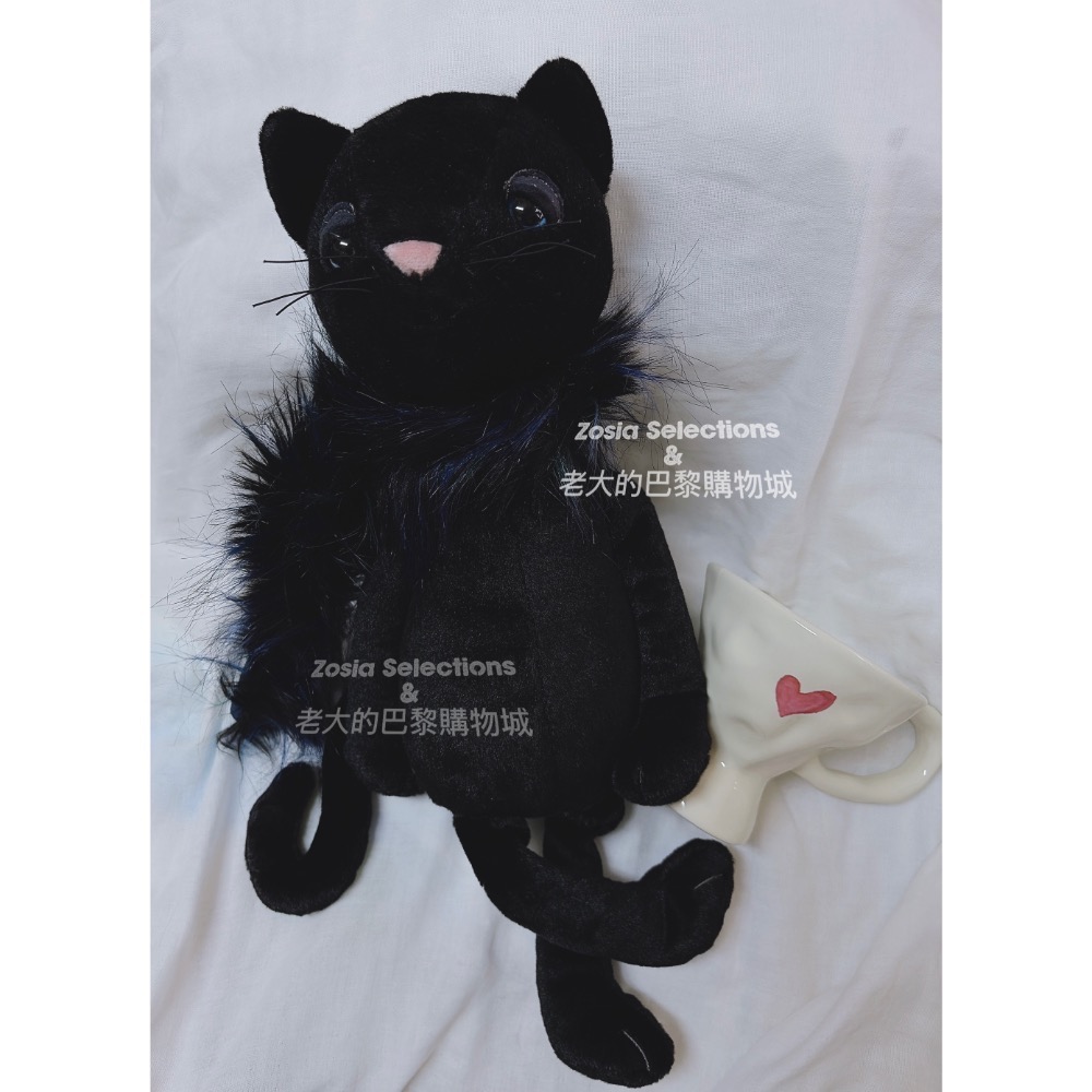 🇫🇷法國直送 Jellycat Glamorama Cat 長腿黑貓 優雅的黑貓評論家✨稀有款 絕版 退休款 娃娃-細節圖5