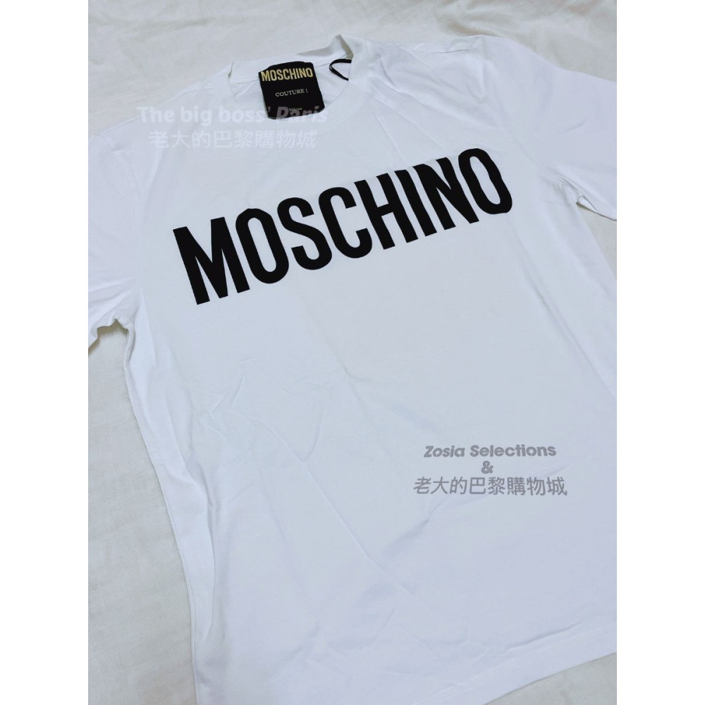 🇮🇹義大利 Moschino 男版T恤 白色男短袖上衣 品牌字母上衣 260531-細節圖3