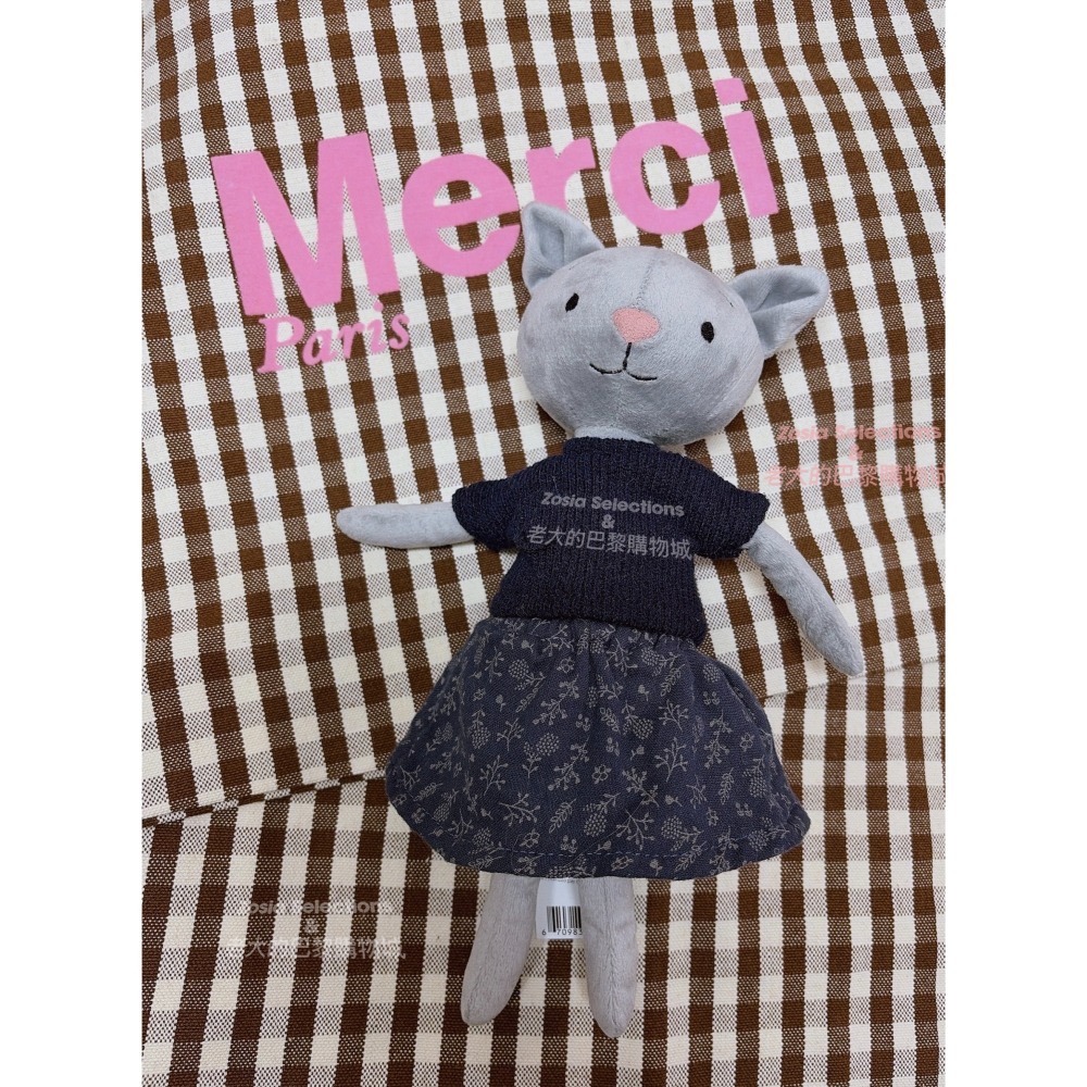 🇫🇷法國直送 Jellycat 優雅的灰貓小姐 Coquette Cutie Cat 退休款 稀有款 娃娃玩偶-細節圖4