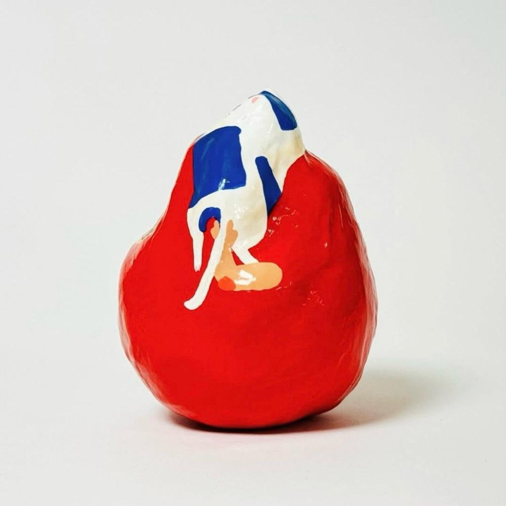 ヤチコダルマ｜𝗬𝗔𝗖𝗛𝗜𝗞𝗢 𝗗𝗔𝗥𝗨𝗠𝗔 猫かつぎ達磨 だるま 縁起物 貓咪達磨 白藍色貓咪（大）達摩 不倒翁 緣起物-細節圖6